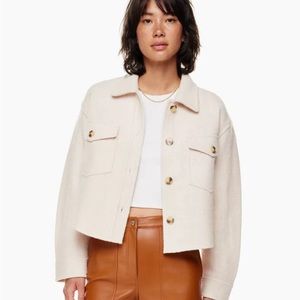Aritzia  NWOT, “Wilfred Free” The Ganna Cropped Shirt Jacket